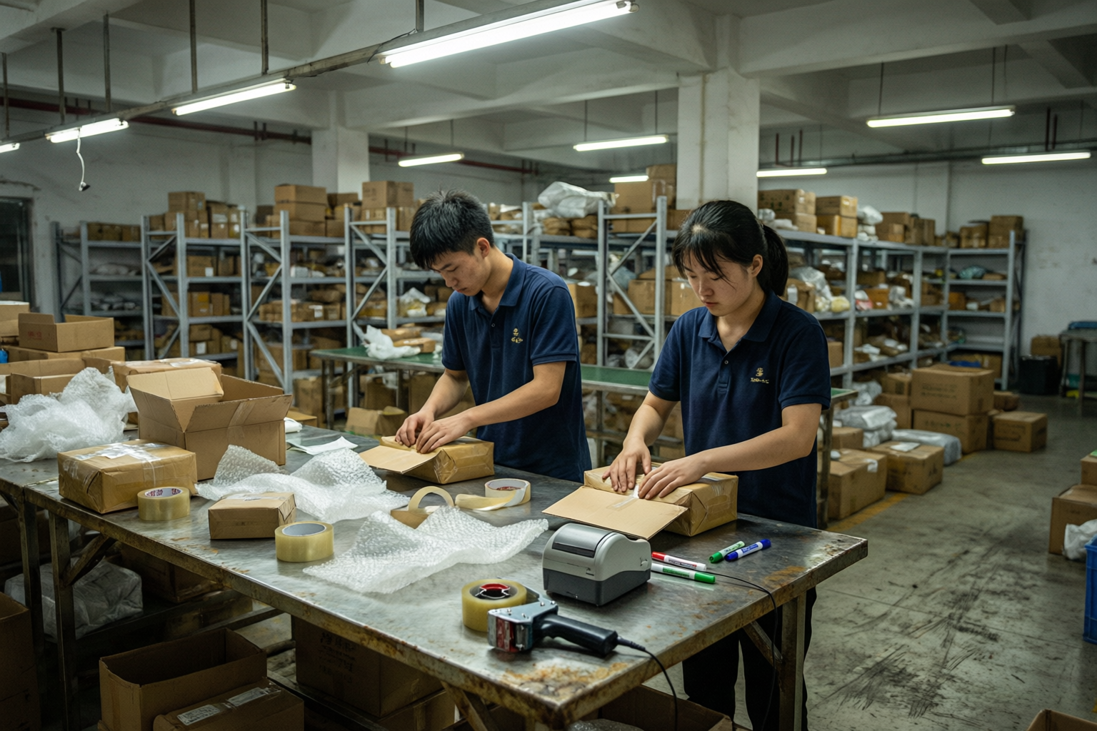 China warehouse packing and custom labeling for dropshipping orders