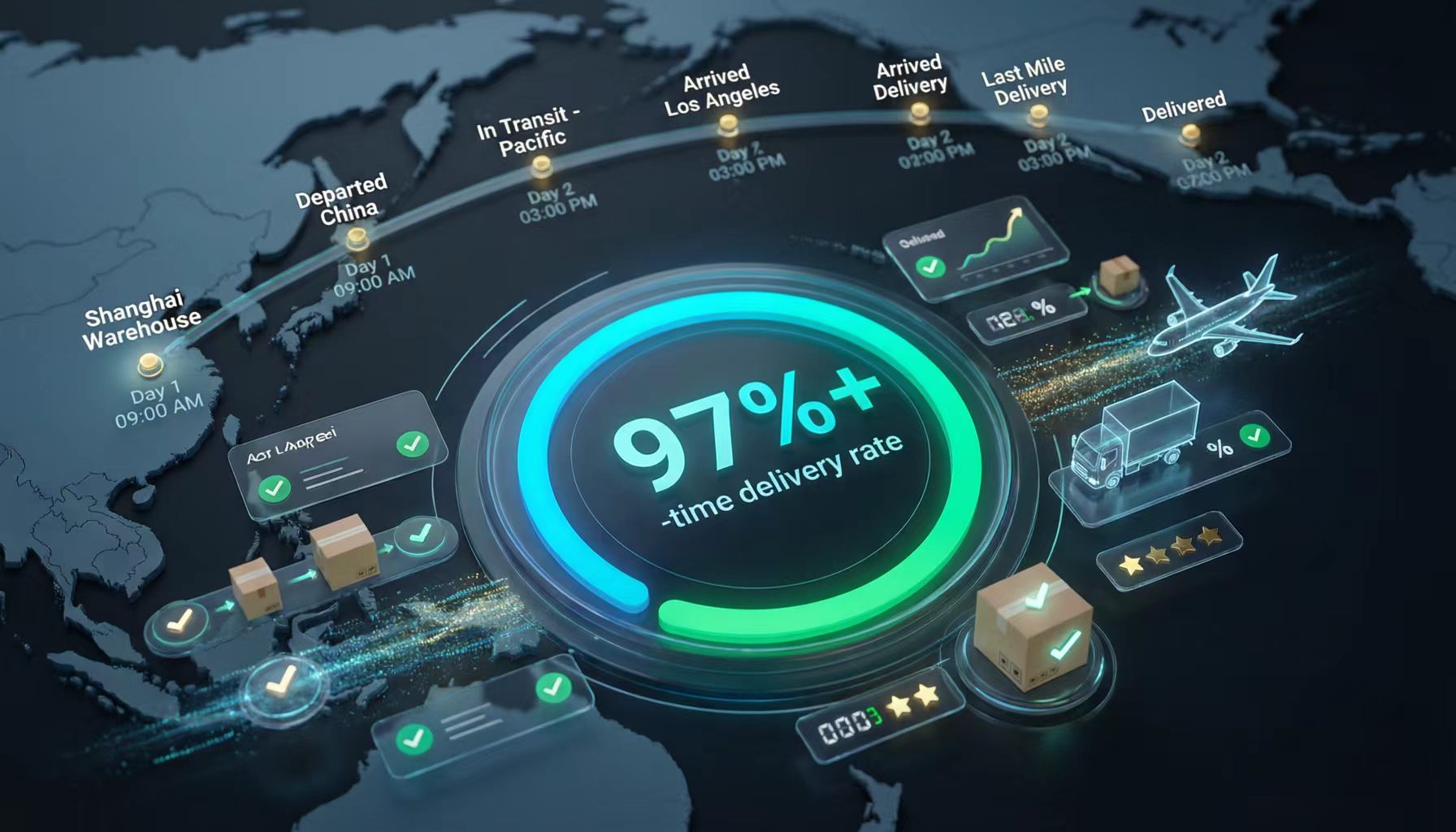 Real-time shipment tracking dashboard for China fulfillment orders